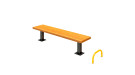 Пресс-скамья Воркаут Kampfer Straight Press Bench Light Workout 1-8 (Черно-желтый)