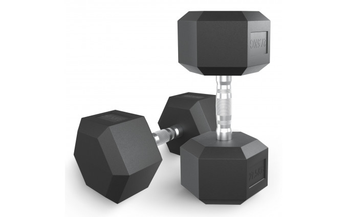 Гантель гексагональная UNIX Fit обрезиненная 27,5 кг / шт. Гантель гексагональная UNIX Fit обрезиненная 27,5 кг / шт.